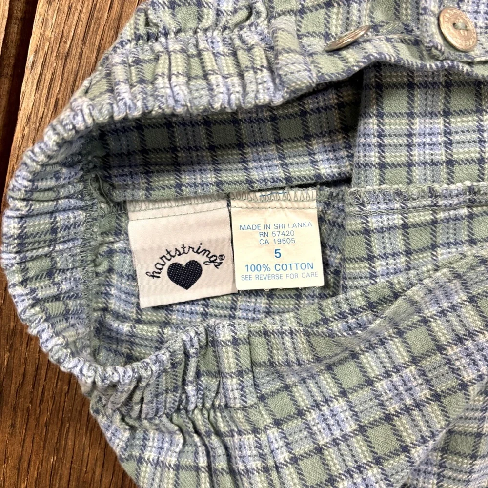 Vintage 90s Hartstrings Embroidered Sweater‎ Vest and Matching Plaid Squirt